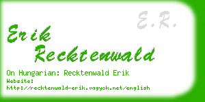 erik recktenwald business card